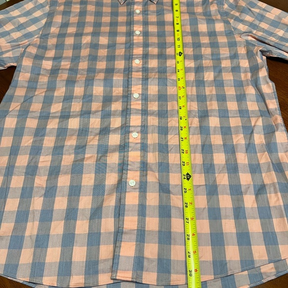 Faherty Shirt Mens Size XL Plaid Check Short Sleeve Performance Cotton Nylon - Picture 7 of 9